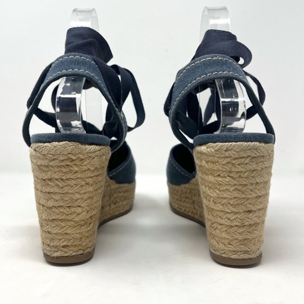 Prada Denim Espadrilles Platforms Sandals EU40 US9.5-10 - Picture 9 of 10